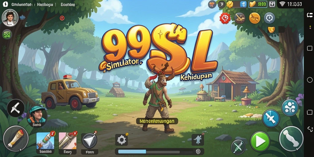 Tampilan gameplay menarik dan interaksi karakter yang dinamis.