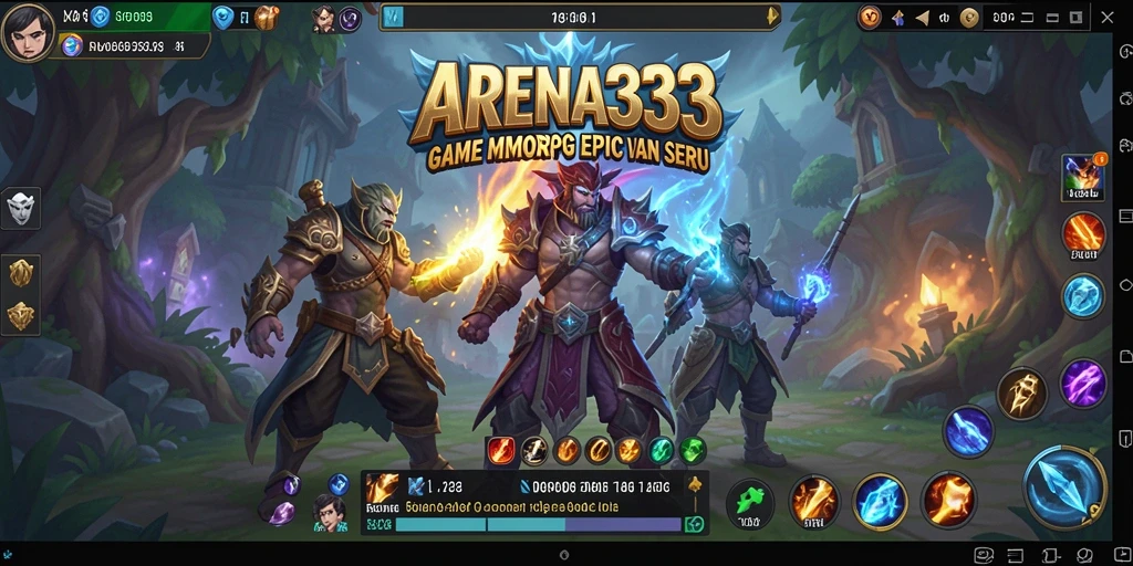 Tampilan seru dalam gameplay ARENA333 di dunia MMORPG.