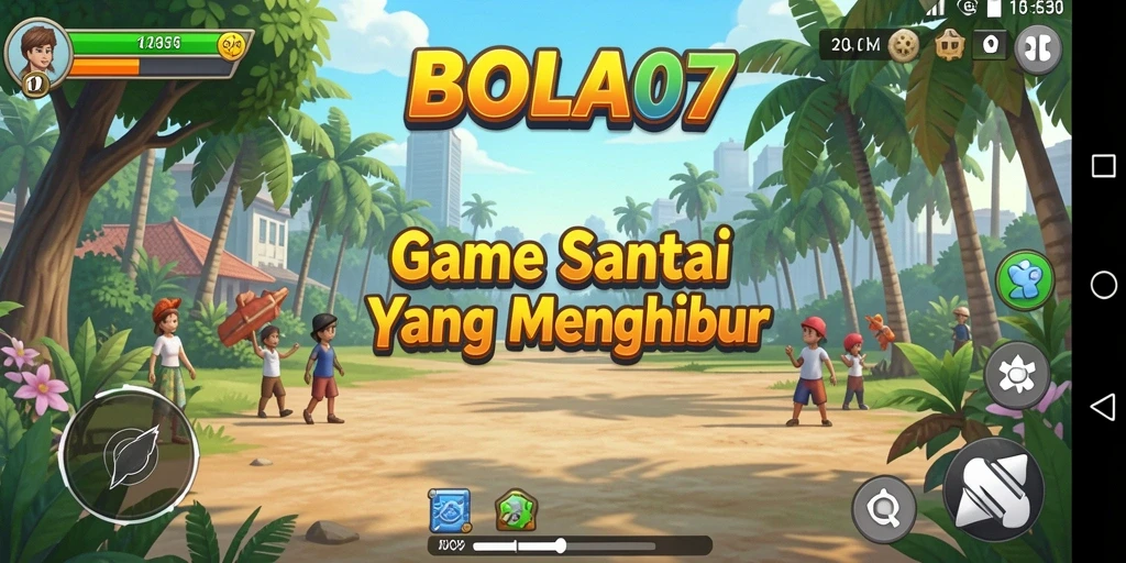 Tampilan gameplay BOLA07 yang seru dan penuh warna.