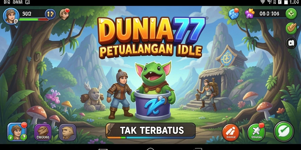 Tampilan gameplay DUNIA77 yang mengasyikkan dalam mode Idle.