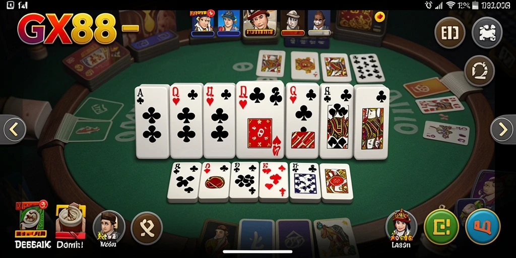Tampilan gameplay seru dalam permainan Domino GX88.