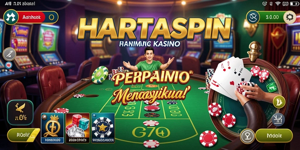Tampilan menarik dari gameplay HARTASPIN yang penuh aksi.