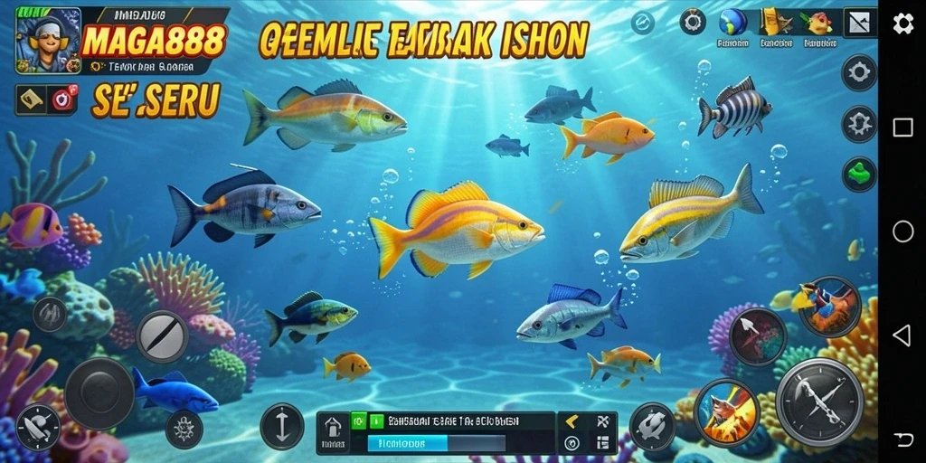 Tampilan gameplay seru dalam MAGA888 Tembak Ikan.