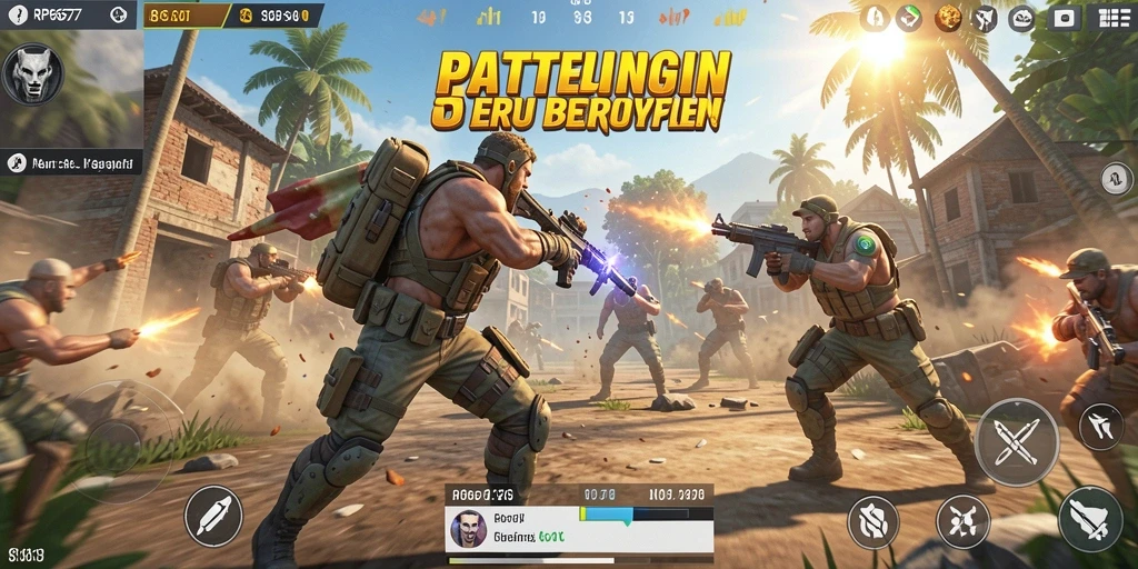 Gameplay seru dan menantang dalam RP6677 Battle Royale.