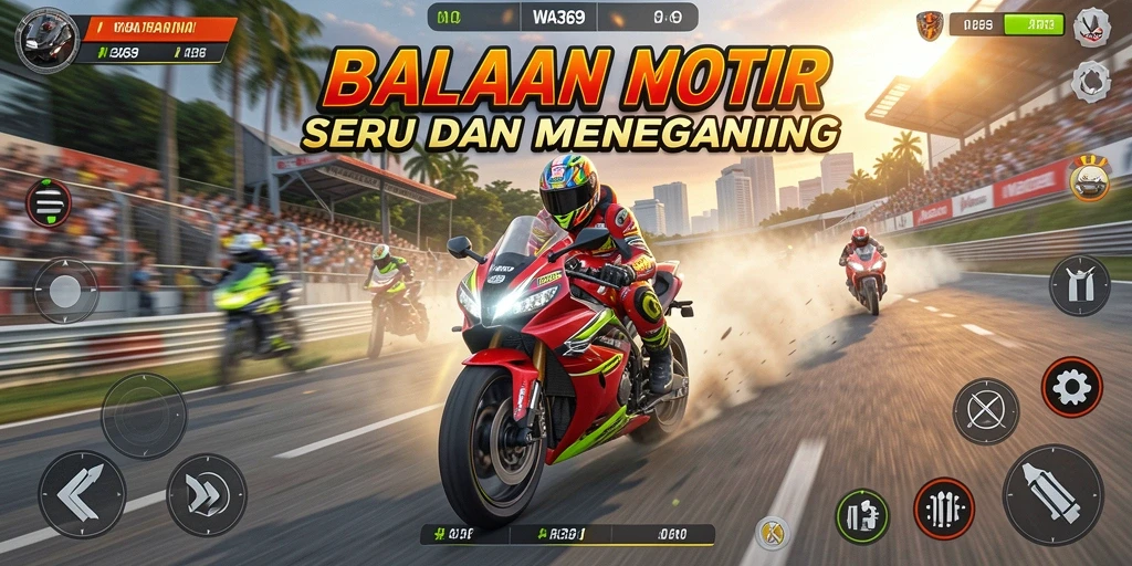 Gameplay seru balapan motor di WA369 dengan trek yang menantang.
